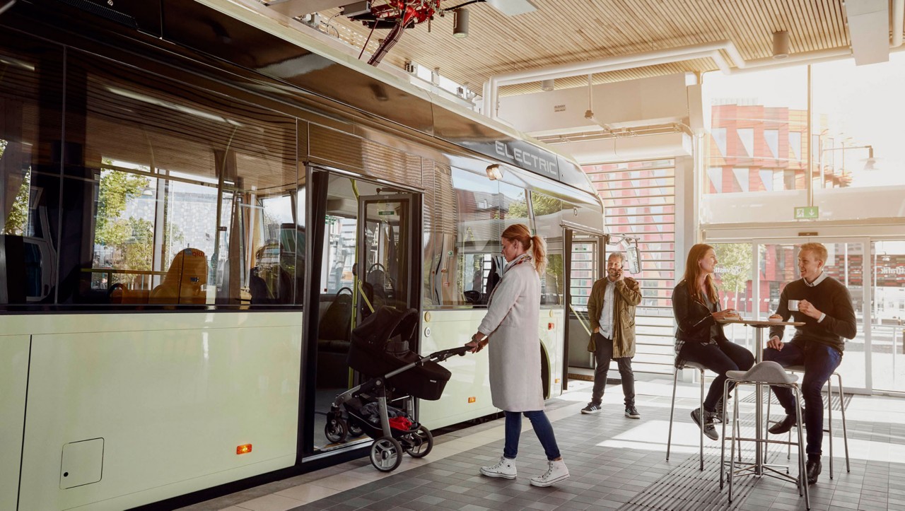 Erfolgreiches Jahr für den elektrifizierten Busverkehr auf Linie 55 in Göteborg