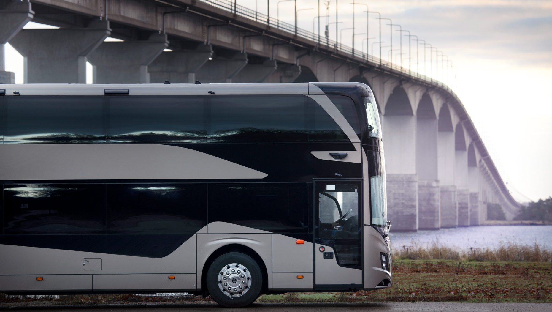 New 4metrehigh double decker for Europe Volvo Buses