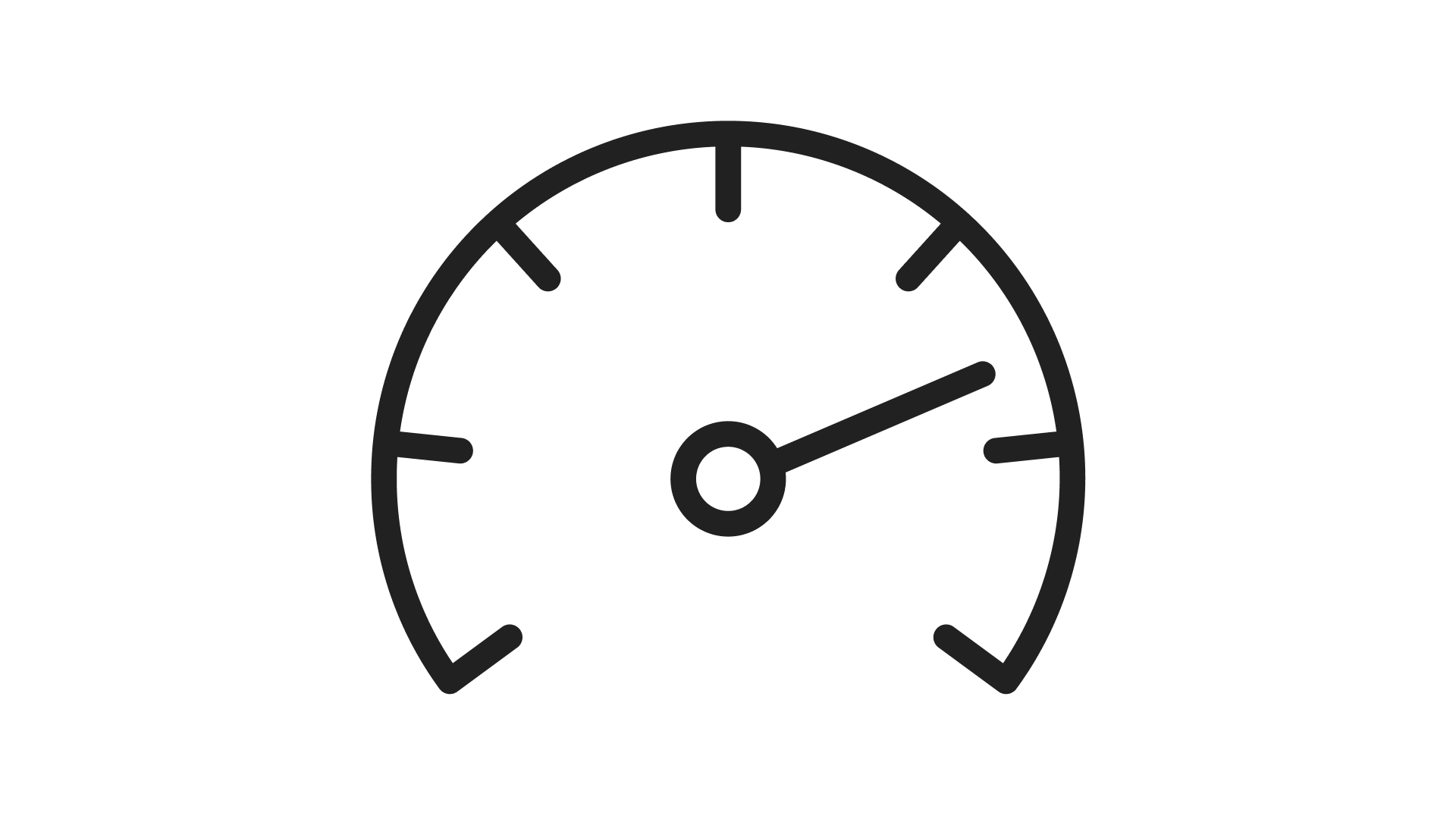 An icon resembling a fuel gauge
